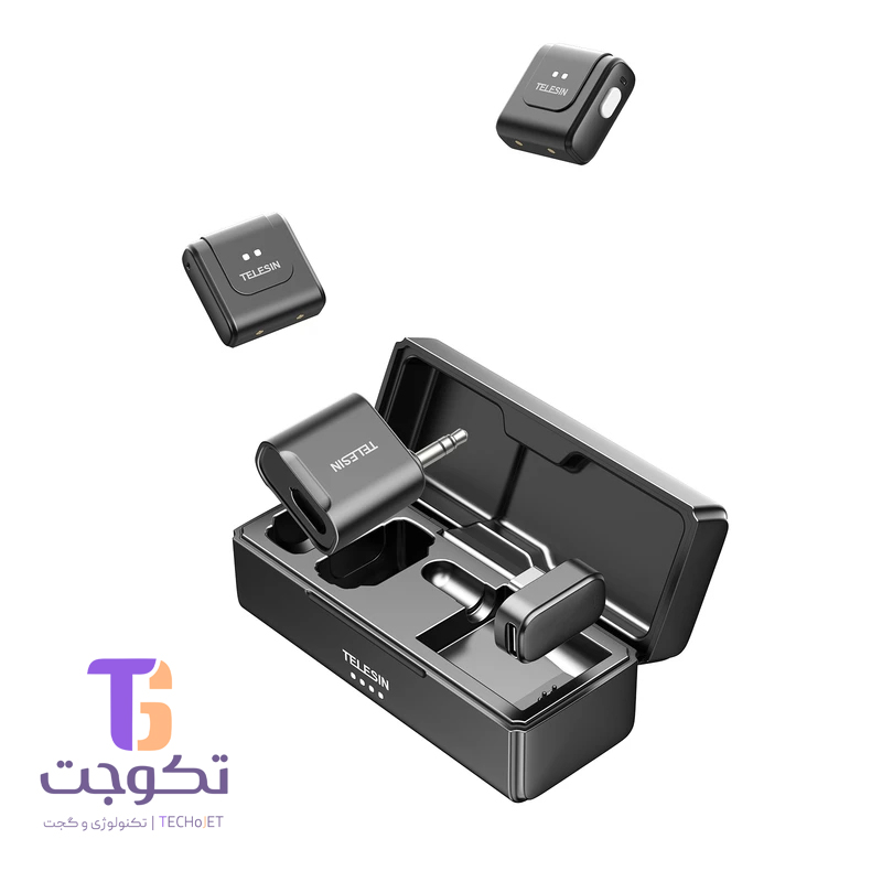 میکروفون یقه ای telesin مدل p5-mpc-14
