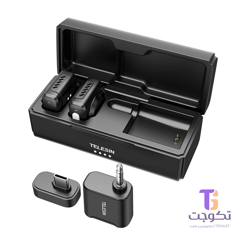 میکروفون یقه ای telesin مدل p5-mpc-14