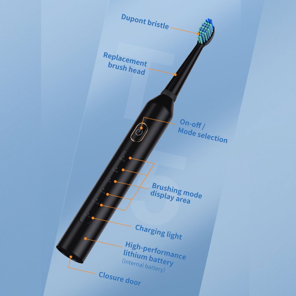 پک دوکاره مسواک برقی و واترجت شارژی مدل Oral Care Combo T5 + F5 ضدآب با سری و نازل‌های یدکی