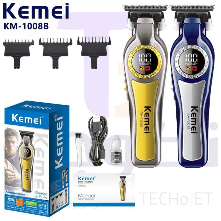 ماشین اصلاح موی سر و صورت کیمی مدل Kemei KM‑1008B خط زن حرفه‌ای