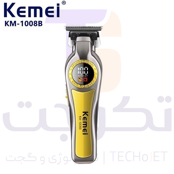 ماشین اصلاح موی سر و صورت کیمی مدل Kemei KM‑1008B خط زن حرفه‌ای