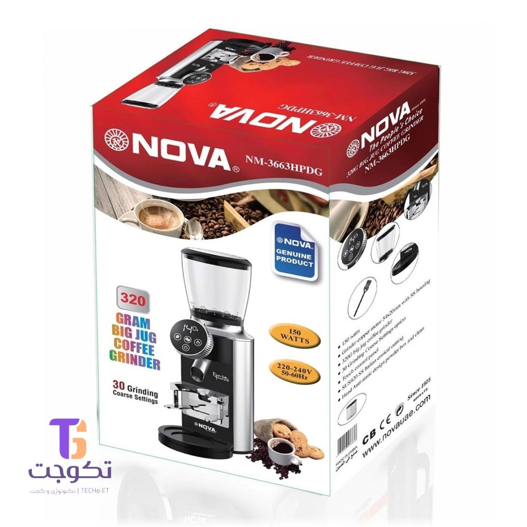 آسیاب قهوه نوا مدل NM-3663HPDG