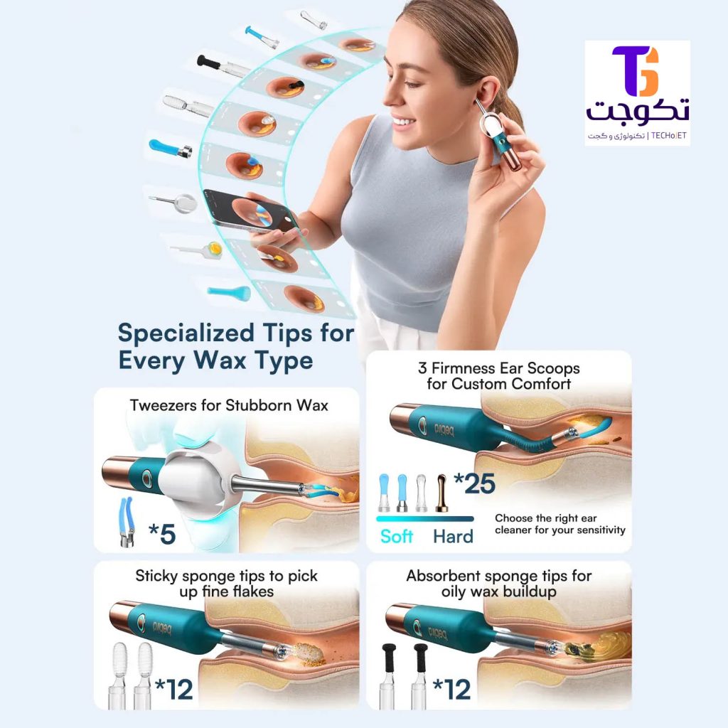 پک کامل گوش‌پاک‌کن بی‌برد Bebird Earsight Ultra