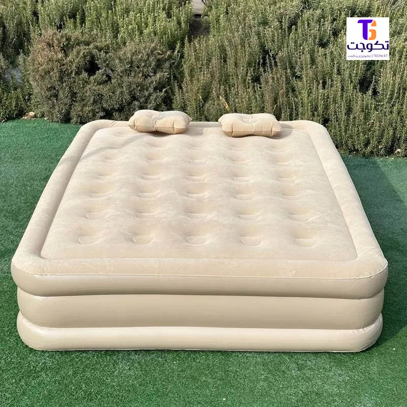 تشک بادی دو نفره به همراه پمپ باد شارژی سایز 150x200x40