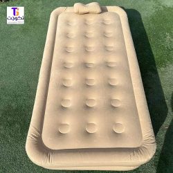تشک بادی یک نفره به همراه پمپ باد شارژی سایز 100x190x40