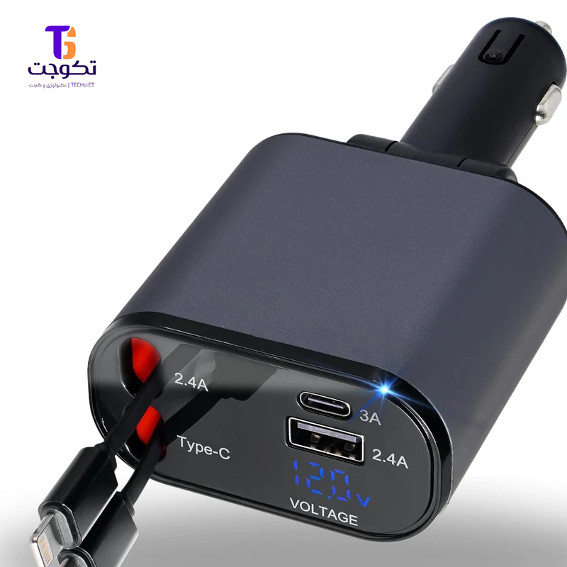 شارژر فندکی خودرو ۱۲۰ وات سوپر فست شارژ