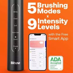 مسواک برقی Bitvae S2 به همراه کیس نگهدارنده و استریل‌کننده UV و 8 سری یدک